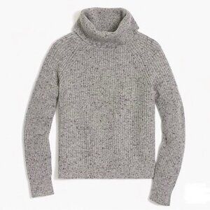 J. Crew Mercantile Donegal Lambs Wool Blend Cowl Neck Grey Sweater Size M